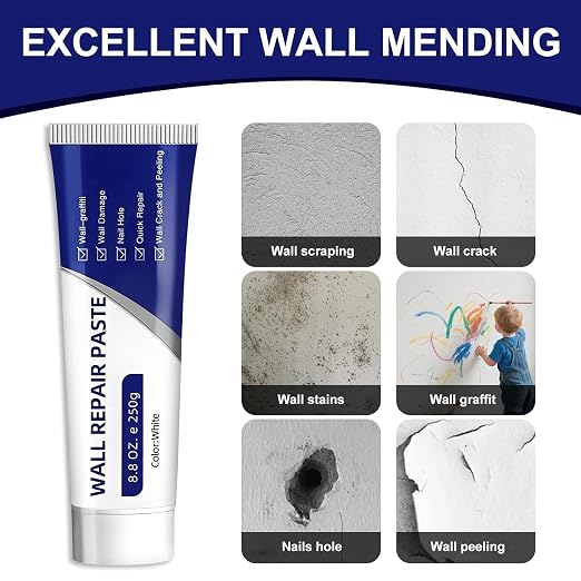 Drywall Repair Kit with Scraper, Wall Repair Paste Tube Kit with Scraper - Image 4