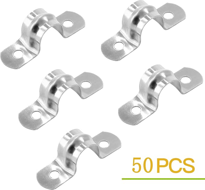Piutouyar 50 Pack 12mm Two Hole Strap U Bracket, 1/2 Inch | 304 Stainless Steel - Image 7