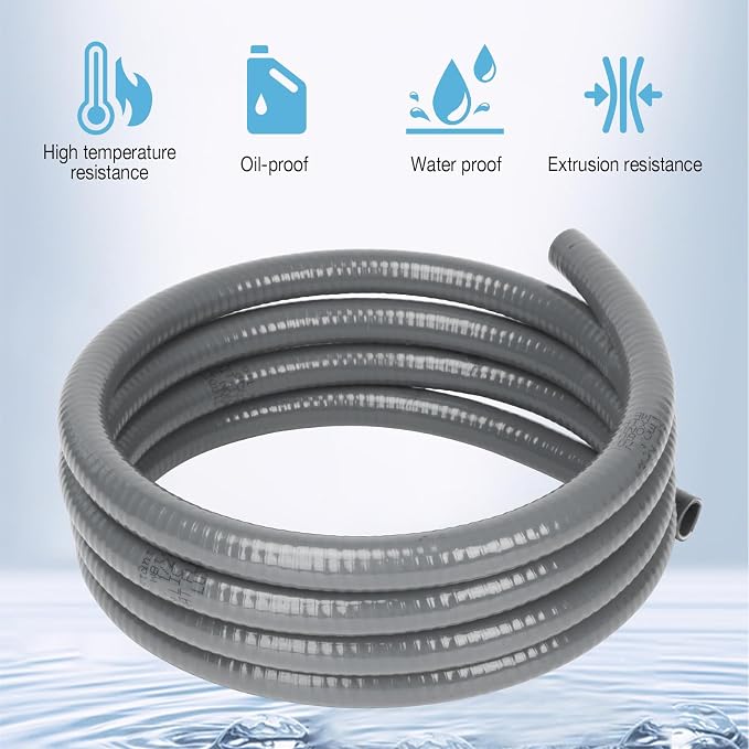 1/2 Inch 10 ft Liquid Tight Conduit Kit, Flexible Electrical Conduit Kit | - Image 5