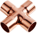 Union Cross Copper Fitting, 5/8 In, ID 16 mm, Wall 1 mm | Cupreous 4 Way Cross by FOCMKEAS
