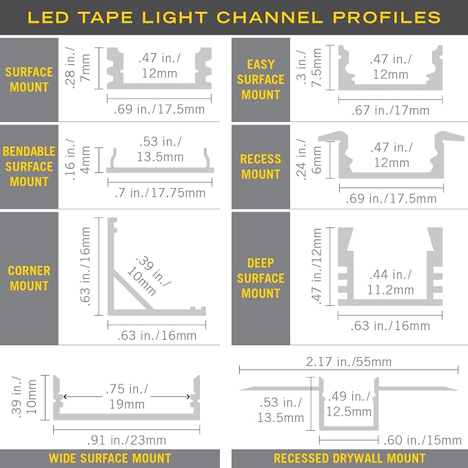 Armacost Lighting LED Tape Light Mounting Channel, Deep Surface Mount - Image 6