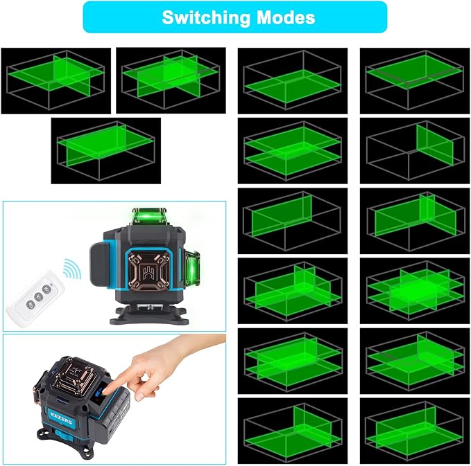 KEZERS Laser Level 360 Self Leveling, 4 x 360 Laser Level - Image 7