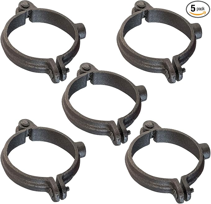 HIGHCRAFT HINGB-04-5 Industrial Decor Hinged Split Ring Pipe Hanger 4 in. by Highcraft