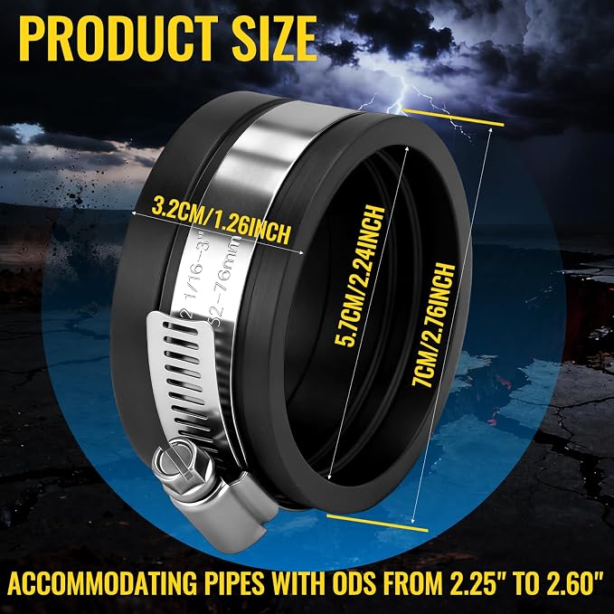 12 Pack 2 Inch Flexible PVC Pipe Cap - Image 2