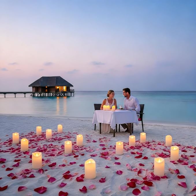 Artmarry Flameless Candles Outdoor Indoor Pillars Battery Operated Flickering - Image 3