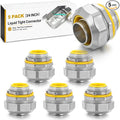 Gisafai 5 Pcs Liquid Tight Connector Straight Insulated Zinc Die Cast Metal by Gisafai