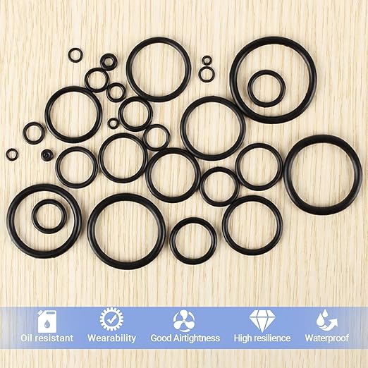 QKP 705Pcs O Ring Kit, 28 Sizes Metric Nitrile Black Rubber O Rings, Oil and - Image 4