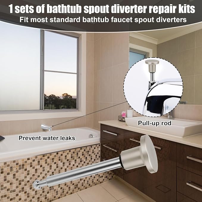 Tub Spout Diverter Repair Kit, Including Diverter Valve Stem and Seal | Durable - Image 6