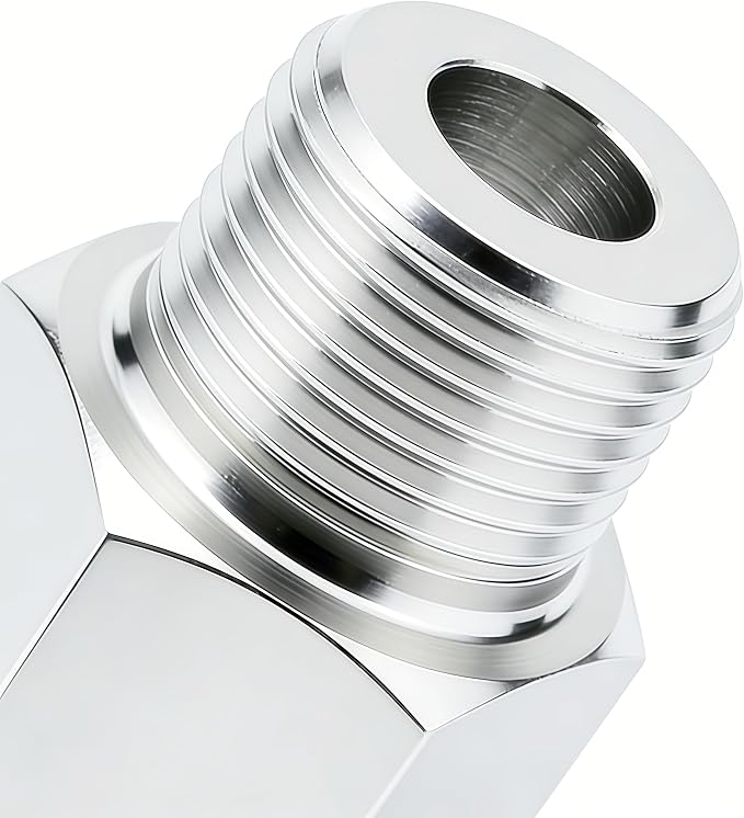 304 Stainless Steel M10*1 Female Thread x 1/8" NPT Male Adapter Metric Convert - Image 6