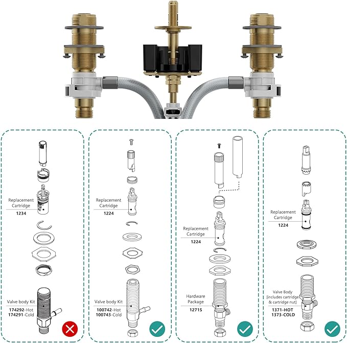1224 1224B Faucet Cartridge Replacement Kit - Image 4