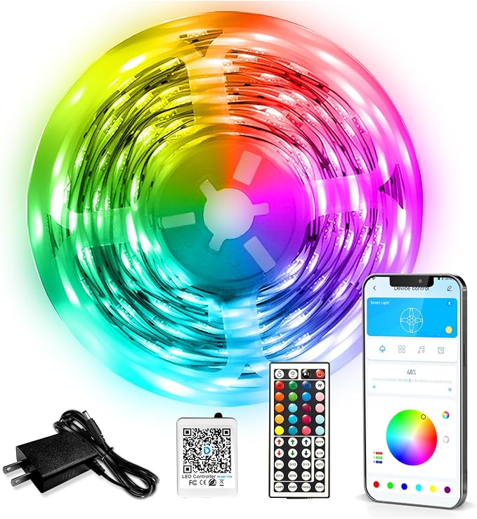DAYBETTER LED Strip Lights 110ft1Roll RGB Music Sync Smart App Control | Indoor by DAYBETTER