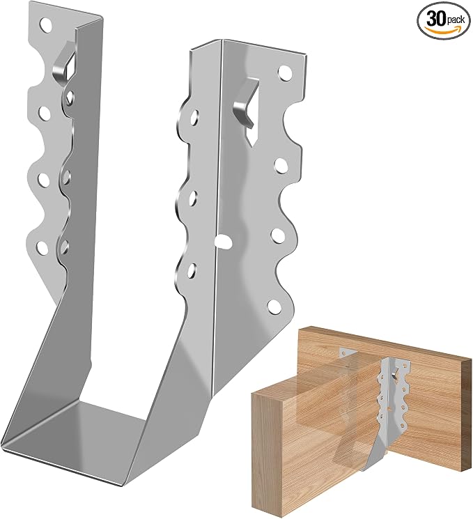 Calvana 2x6 Steel Joist Hangers, 20 Gauge Double Shear Face Mount Rafter by Calvana