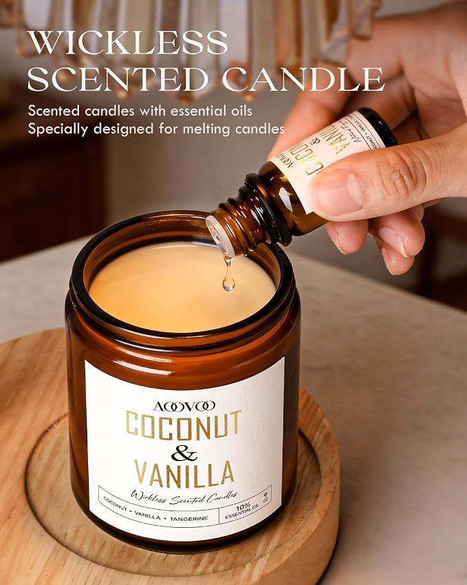 AOOVOO Coconut Vanilla Wickless Candle - Image 2