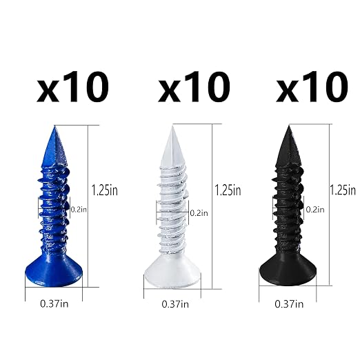 Wensilon 3/16" Concrete Screw Anchor Kit Blue/Black/White Flat Head - Image 3