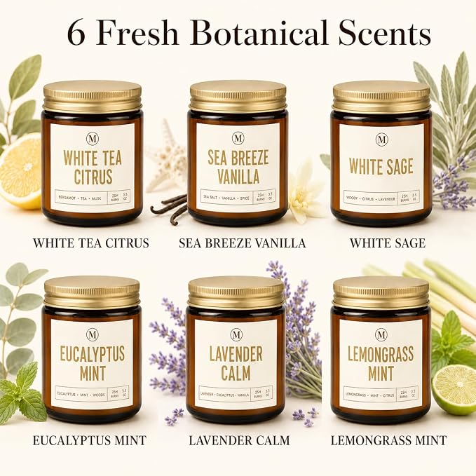 Candles for Home Scented, Aromatherapy Candle Gifts Sets for Women, 6 Pack - Image 2