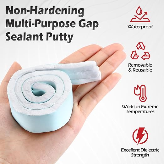 1 Pack Moldable Silicone Putty White Pre-Cut Strips | 1.5 ft x 1 in Non - Image 3
