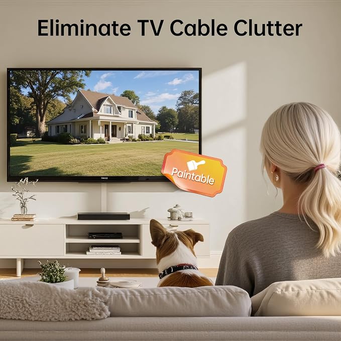 Delamu TV Cord Hider Wall, 142in Cable Hider, Cord Covers - Image 8