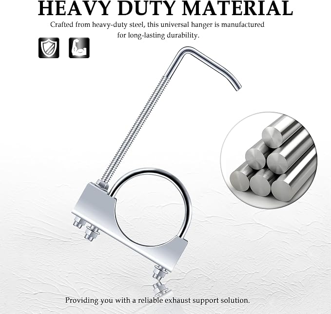 2.5 inch Exhaust Clamp with Hanger, Heavy Duty Exhaust Hanger with Clamp - Image 4