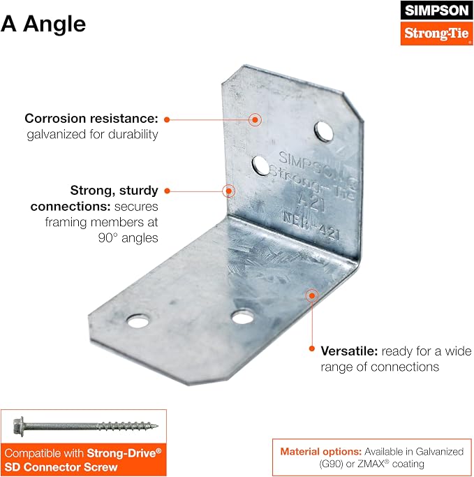 Simpson Strong-Tie A23 A-Series Framing Angle - 2 in. x 1-1/2 in. x 2-3/4 in. - Image 2