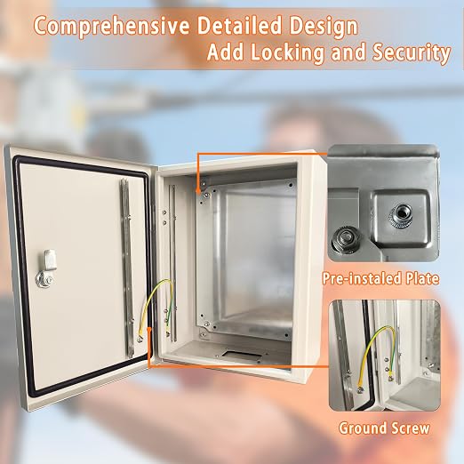 NBCYUNER 16x12x8 Electrical Enclosure Box NEMA 4 Outdoor Enclosure, IP66 - Image 4