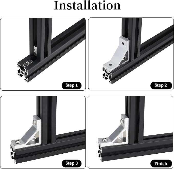 BELLA BAYS 30Series 4Sets Silver Heavy Duty Corner Bracket, Heavy Duty Corner - Image 5