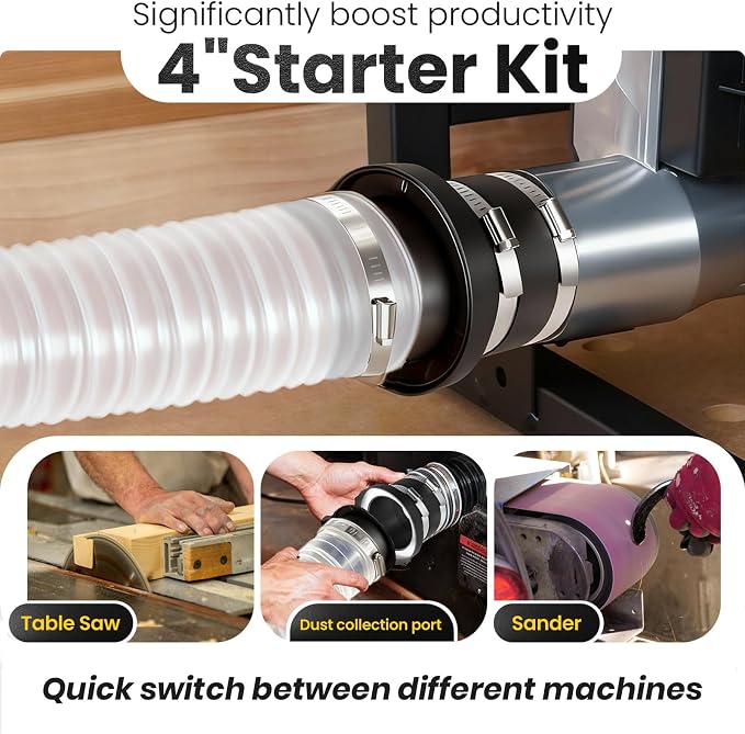 4"Magnetic Dust Collection Fittings, One-to-Many Magnetic Starter Kit, 1s - Image 2