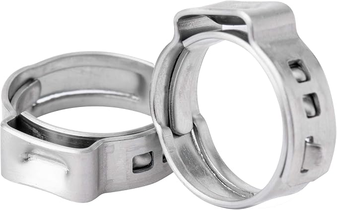 15pcs 1/2 Inch Stainless Steel PEX Cinch Clamps, Crimp Rings Pinch Clamps by ISPINNER