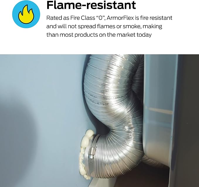 Eastman 8 Foot ArmorFlex Dryer Vent, Flexible Aluminum Duct - Image 3