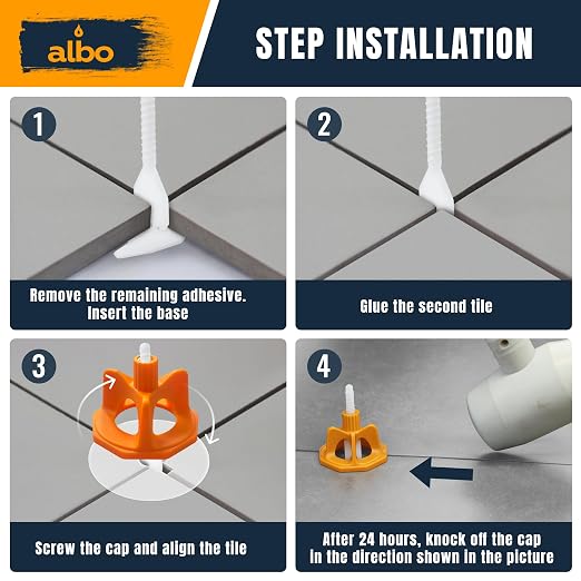 ALBO Tile Leveling System Base Plates 1/16" - Image 4