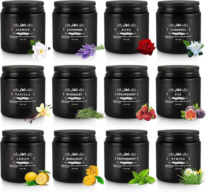 YOROXRG Scented Candles Gifts Set 12 Pack Soy Wax Travel Tin Jar Candles - Image 2