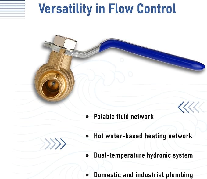 1 INCH PEX-B Ball Valves, Lead-Free Brass Full Port Shut-Off Valve - Image 4