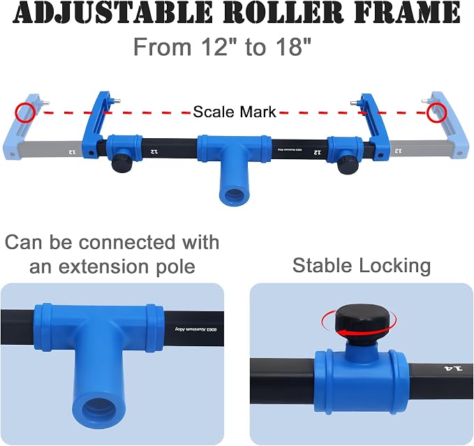 18-Inch Self-Leveling Cement Tool Kit, Upgraded Spike Roller Set - Image 4