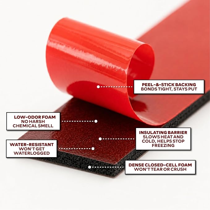 XFasten Foam Pipe Insulation Tape 2 Inch x 15 Feet Heavy-Duty AC Line - Image 5