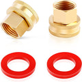 2 Pack Lead-Free Brass Garden Hose Threaded 3/4" GHT to 1/2 NPT Adapter | Green by LitOrange