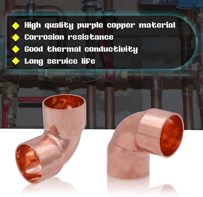 5/16" Copper Elbow，90 Degree Copper Fitting Welding Joint - Image 4