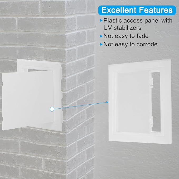 PATIKIL 8x8 inch Removable Hinged Access Panel, ABS Plumbing Access Doors Easy - Image 3
