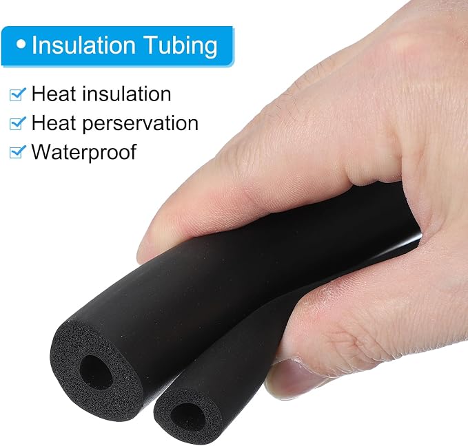 PATIKIL Pipe Insulation Foam Tube 2mm ID x 8mm OD x 1m Long Black | Pipe Cover - Image 3