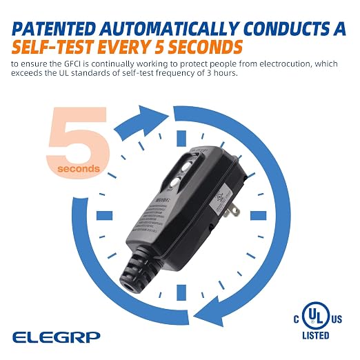 ELEGRP G1215PA2 G20PASR Patented Auto-Monitoring GFCI Replacement Plug Assembly - Image 2
