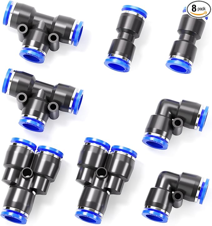 TAILONZ PNEUMATIC 5/16 Inch od Push to Connect Fittings Pneumatic Fittings Kit by TAILONZPNEUMATIC