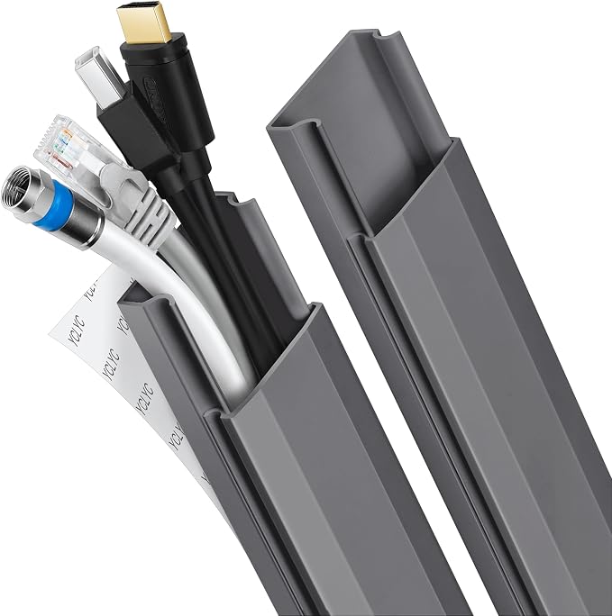PVC Cord Hider Cable Management Wall, 62.8in TV Cable Hider | Paintable Cable by YCLYC