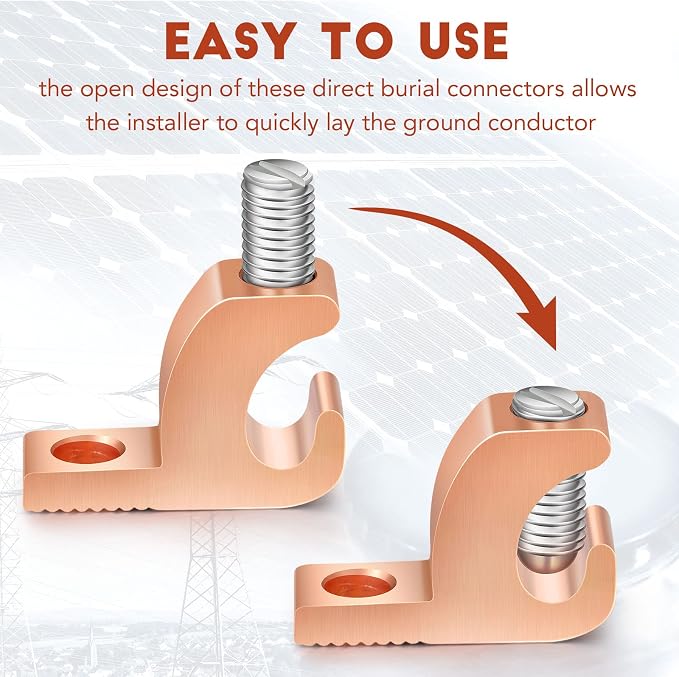 Landhoow 10 Pack Lay-in Lugs, Copper Pool Bonding Connectors, 4-14 AWG | - Image 6