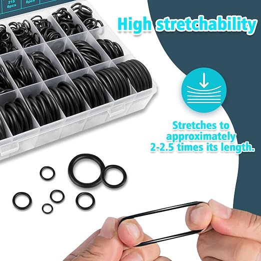 KEZE 788 Pcs SAE Rubber O Ring Assortment Kit Buna-N 70A 24 Size USA Standard - Image 7