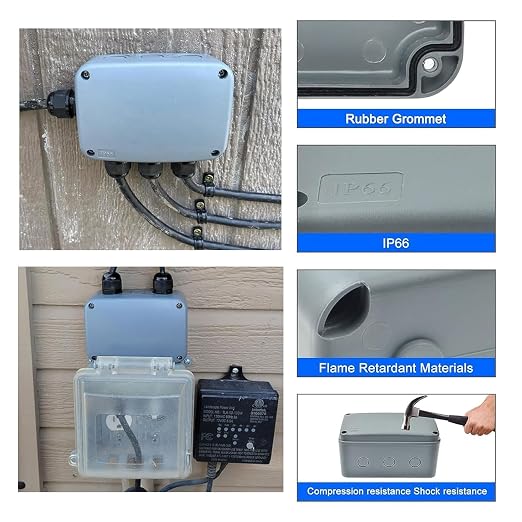 Waterproof Electrical Box, Plastic Junction Box, IP66 External Grey | 7.12 x - Image 2