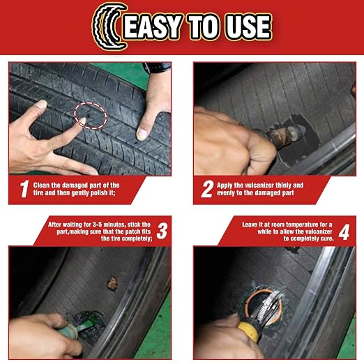 Chemical Vulcanizing Cement 3.4FL.Oz, All Purpose Tire Repair Rubber Glue - Image 5