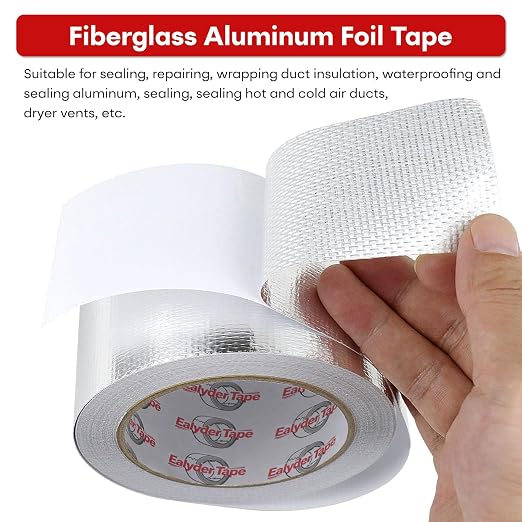 2" x 82Ft Aluminum Foil Heat Shield Tape Fiberglass Thermal Tape | High temp - Image 2