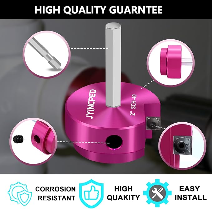 4 Pcs PVC Reamer Kit, Fitting Saver PVC Pipe Reamer Socket Saver Set | Includes - Image 5