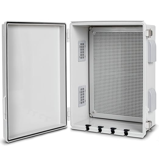 Electrical Junction Box, Ventilated Design, Cable Grommets, Indoor/Outdoor Use by ANIMACYN