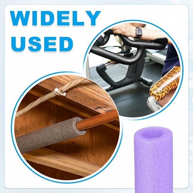 PATIKIL Pipe Insulation Foam Tube Foam Pipe Tubing Covers Purple 2Pcs | 1/2" ID - Image 5