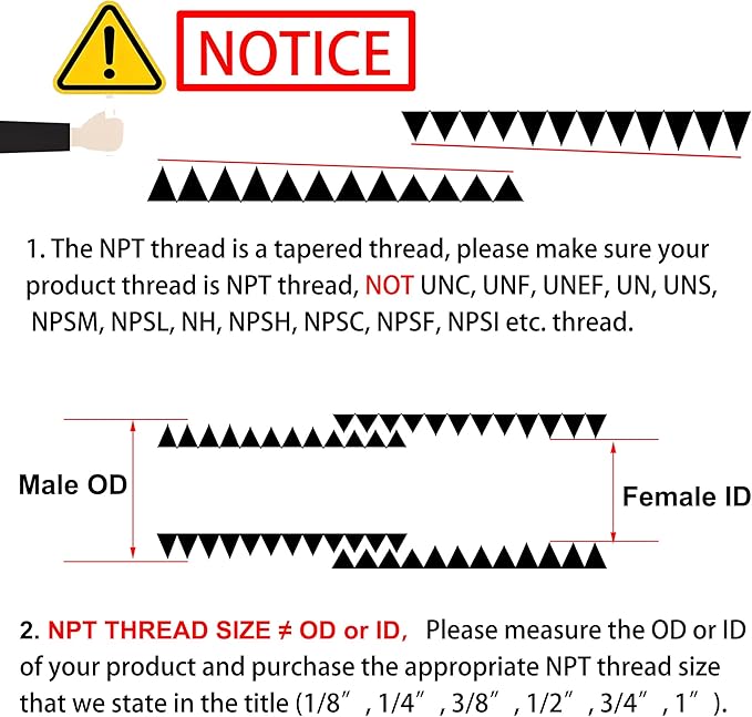 1" Male Hex Nipple Pipe Fittings, 304 Stainless Steel 1 inch NPT Threaded Pipe - Image 6
