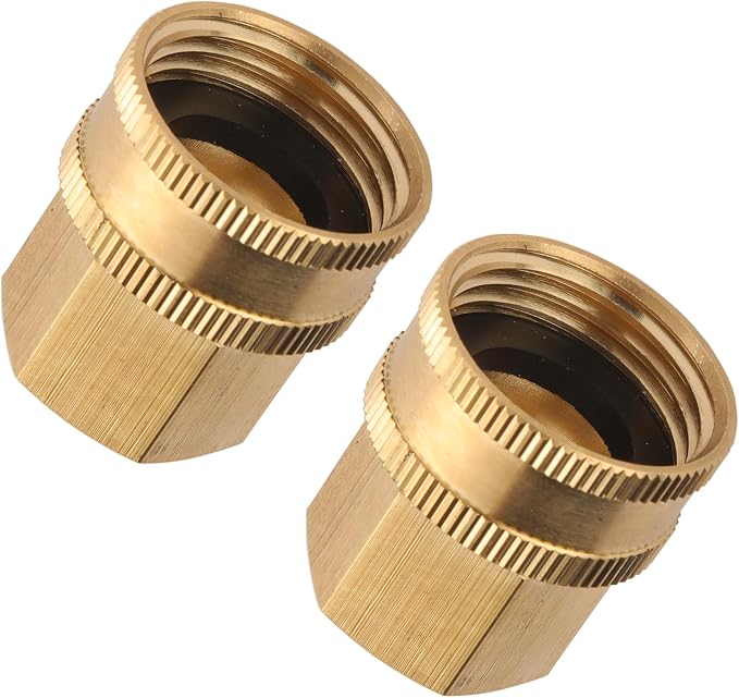 Garden Hose Adapter, 1/2" NPT Female X 3/4" GHT Female Connector | Dual Swivel - Image 5
